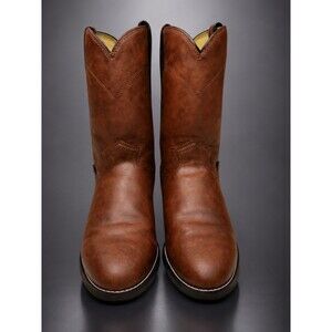 Justin Western Cowboy Boots Brown Leather Men’s 10.5 D Like New